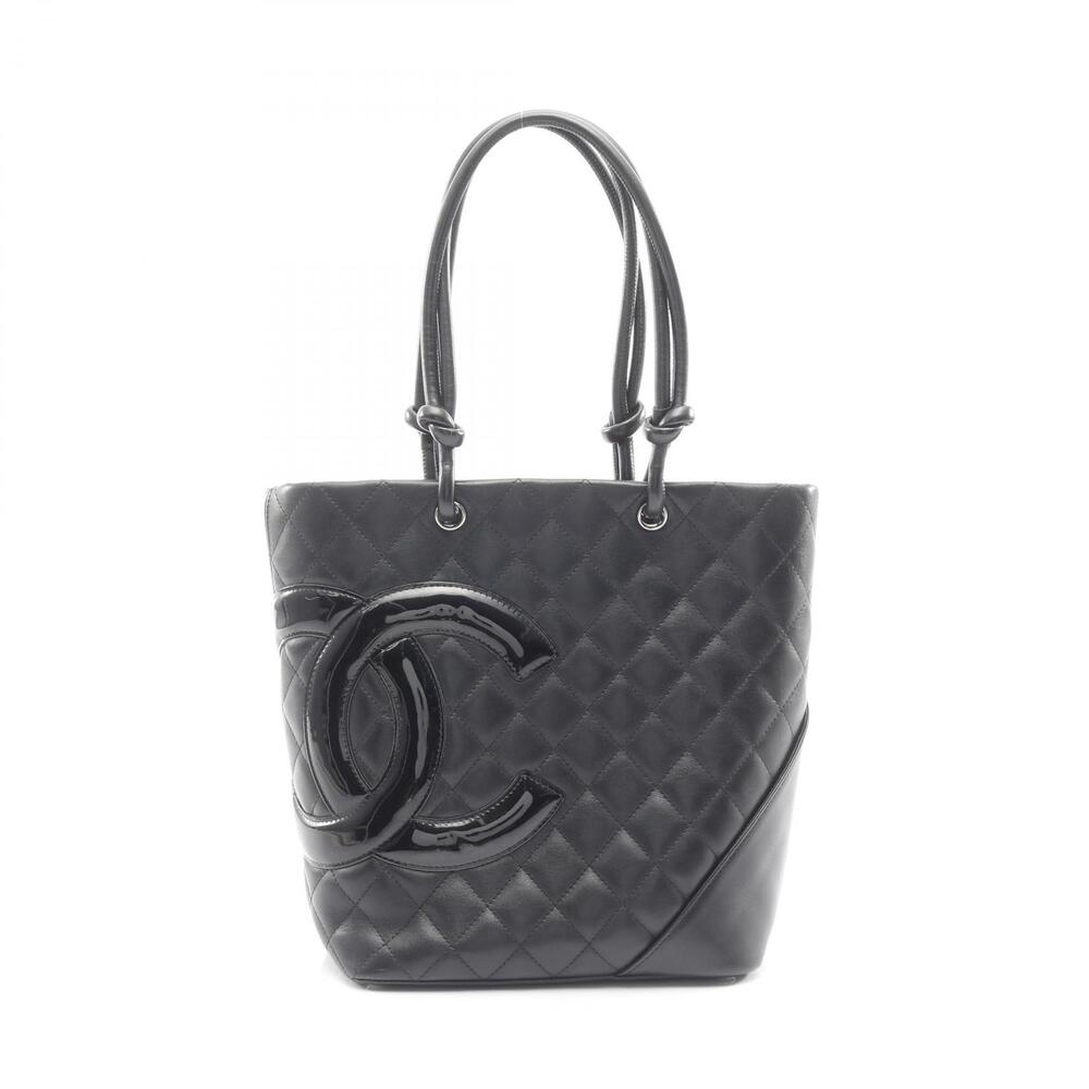 Chanel Cambon Tote Bag Leather Black